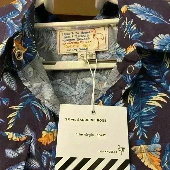 Free People Sandrine Rose foliage, print, Snap Button Shirt- Small NWT - Picture 5 of 7